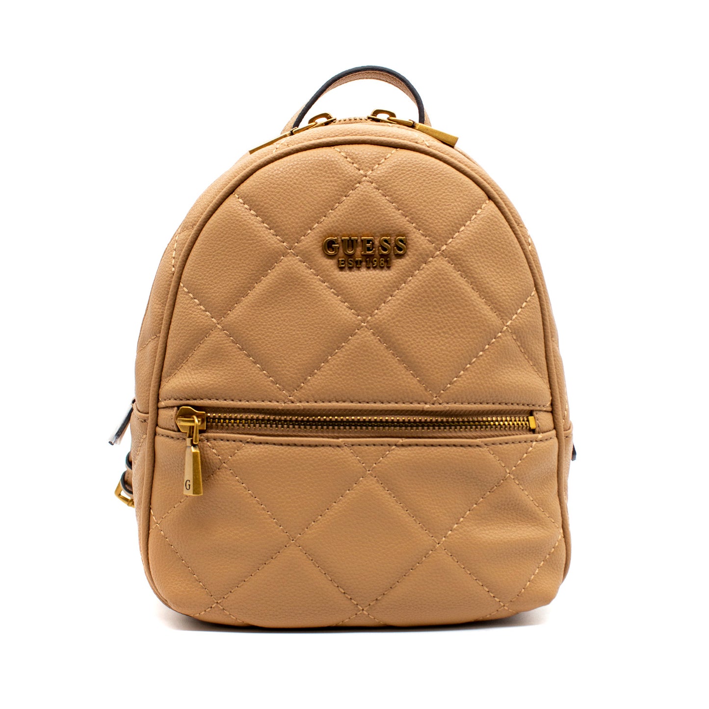 Guess, Abey, Sac à Dos en Textile, Similicuir, Beige, HWQB8558320, Pour Femmes
