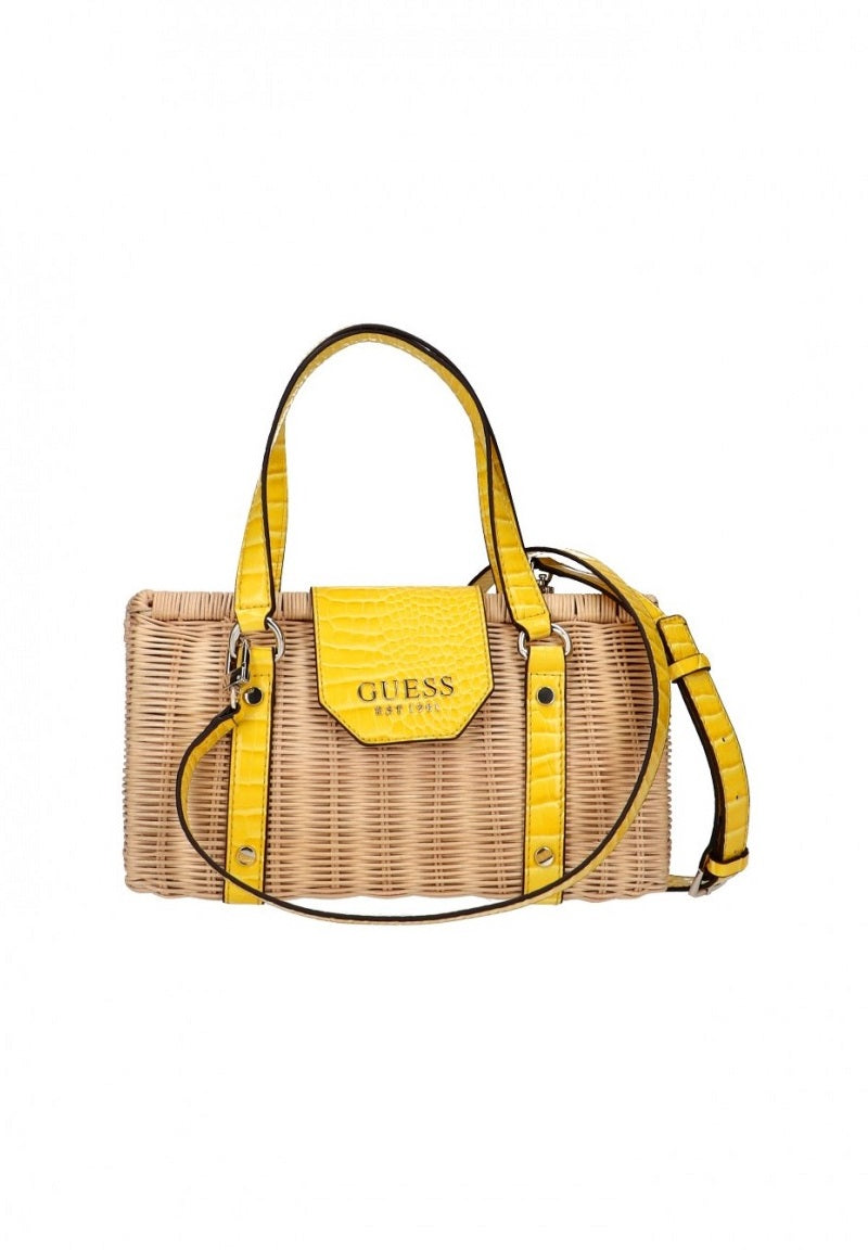 Guess Paloma Gelbe Handtasche – Luxuriöse Textiltasche für Damen