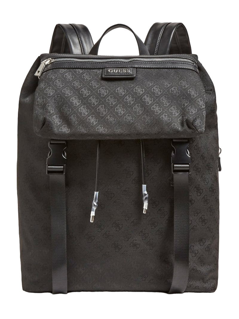 Guess, Salameda, Polyester, Textile Backpack, Black, Laptop Compartiment, Unisex.