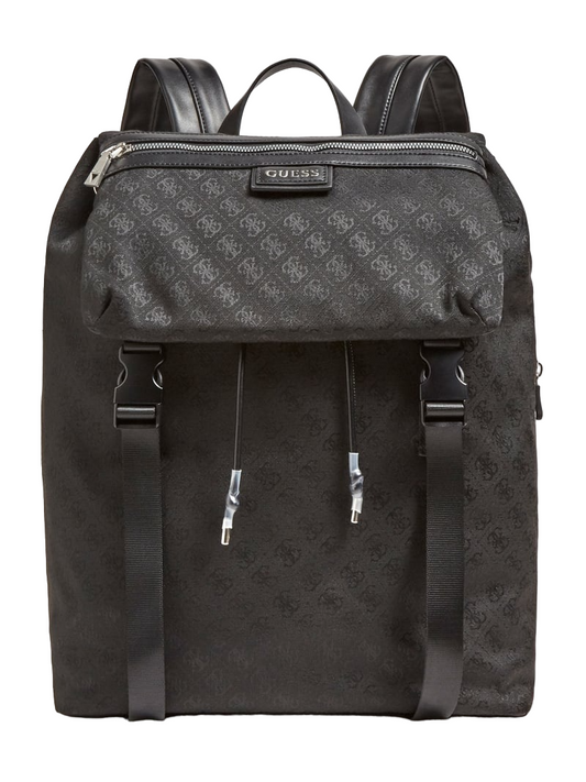 Guess, Salameda, Polyester, Textile Backpack, Black, Laptop Compartiment, Unisex.