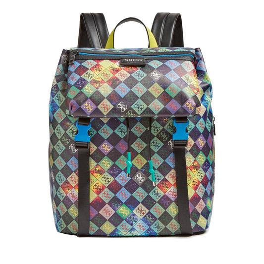 Guess, Salameda, Polyester, Textile Backpack, Black, Laptop Compartiment, HMSLSPP0305, Unisex.