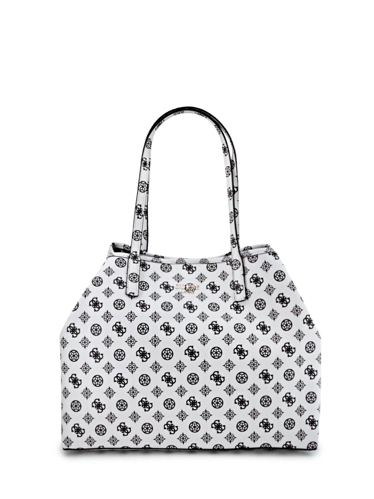 Sac à main en cuir blanc Guess Vikky – Sac textile de luxe pour femme (32,5x27x15 cm)