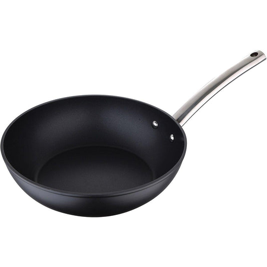 Masterpro Wok Pan Turbo – 28 cm Induction Compatible, Forged Aluminium.