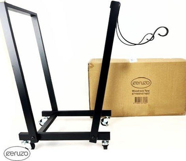 Metal Wood Rack – Rolling Firewood Storage Stand.