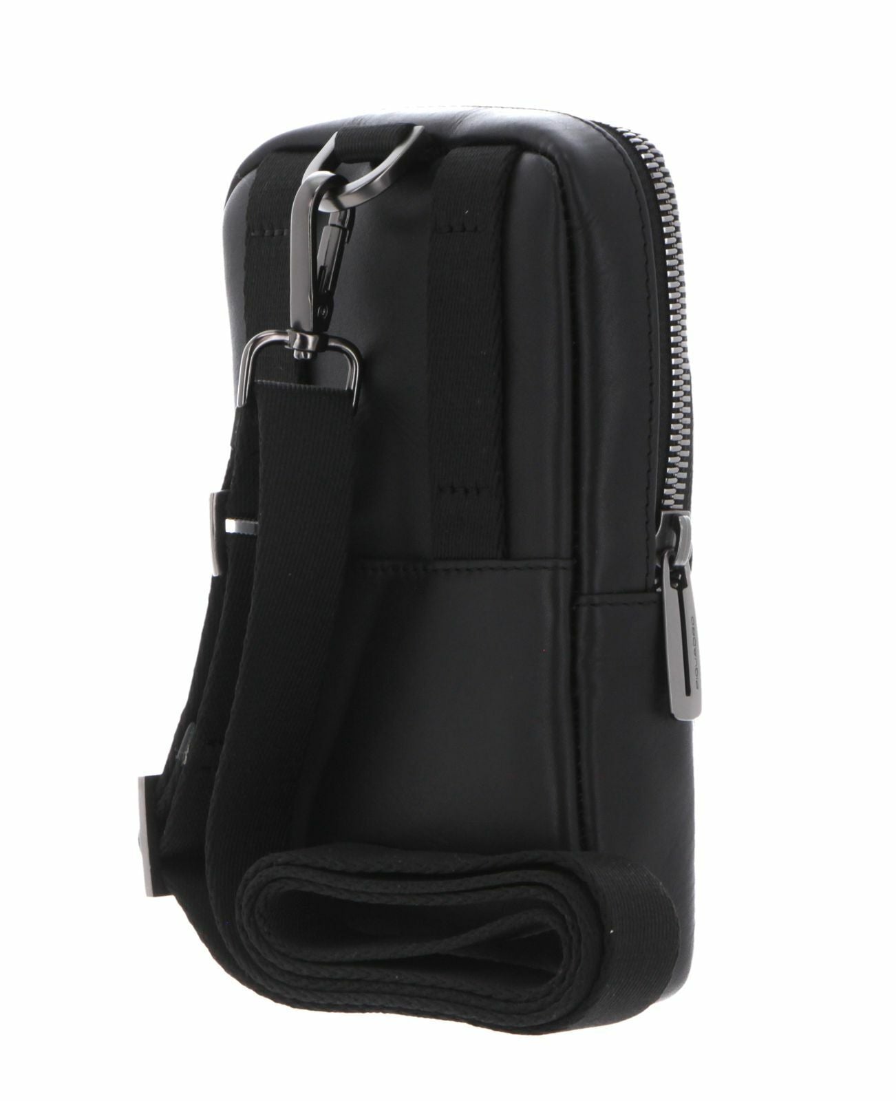 Piquadro, Obidos, Leather Crossbody Bag, Black, For Men