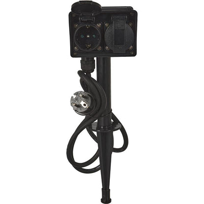 Premium Outdoor Garden Socket with 2 Outlets & Built - in Timer Waterproof Power Supply for Garden & Terrace - Afanaya