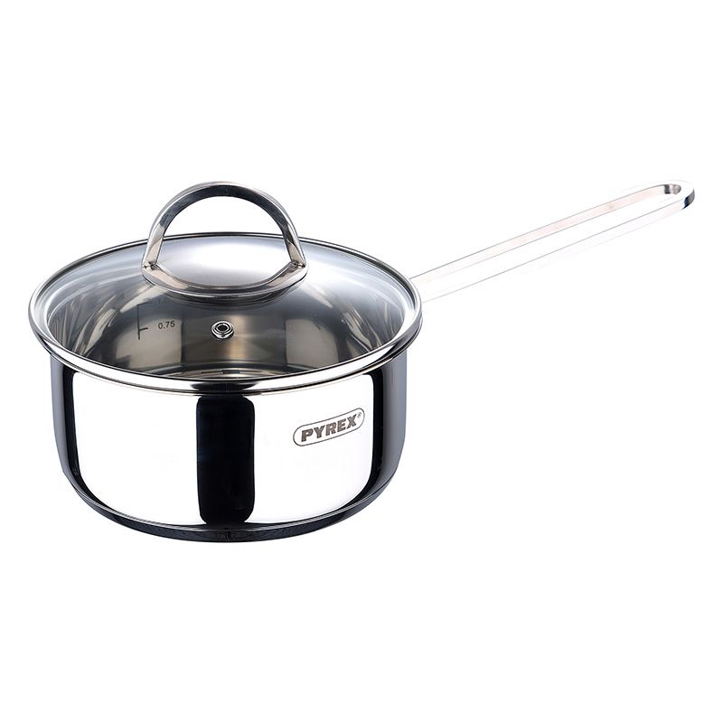 Pyrex Sauspan Met Deksel - Ø16 Cm - 1.35L - Inductie - Afanaya
