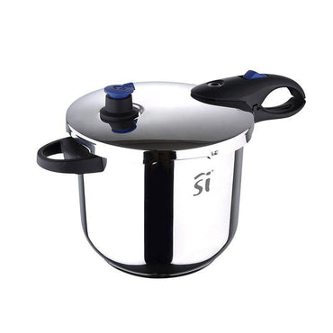 San Ignacio Pressure Cookers 4.0 and 5.5 Liter Stainless Steel Set for Healthy Quick Cooking.