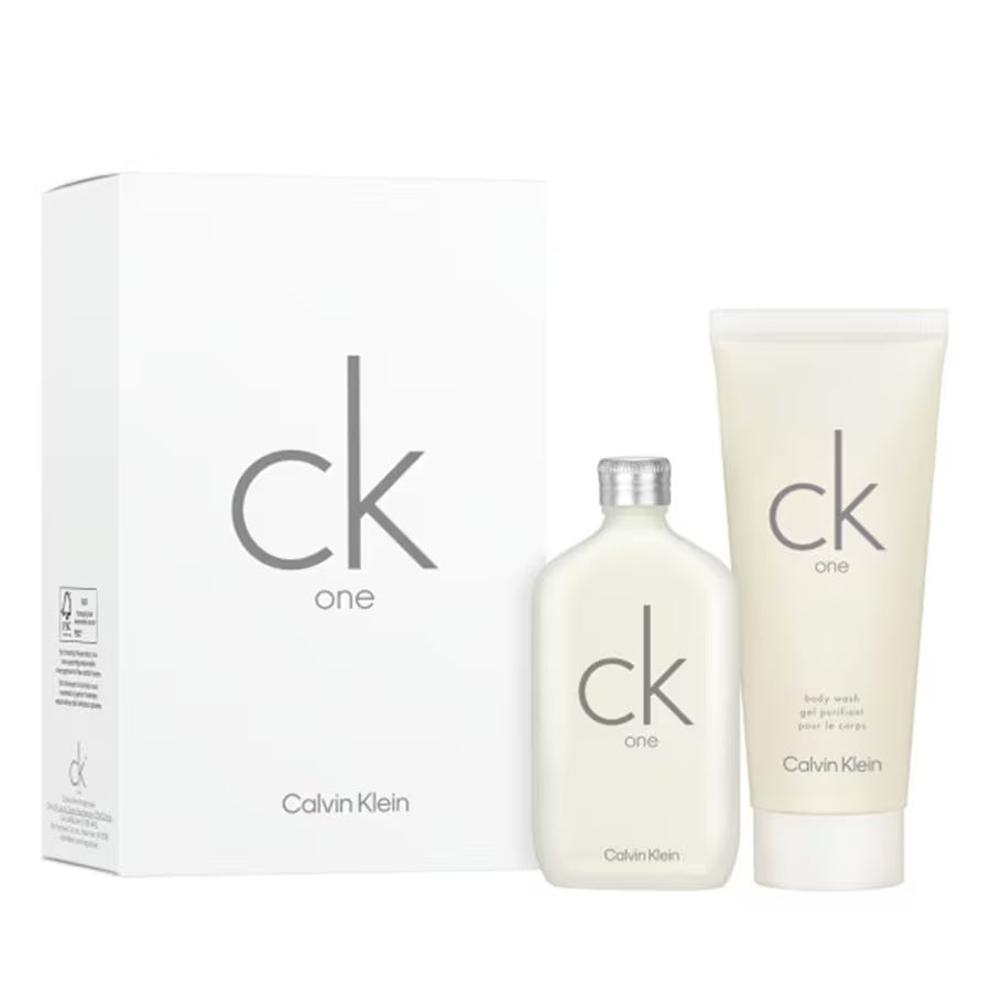 Coffret Calvin Klein : CK One, Eau de Toilette, Homme, 50 ml + CK One, Gel Douche, Corps et Cheveux, 100 ml