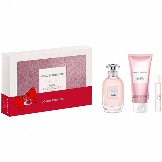 Coffret Coach Dreams – EDP 90 ml, mini 10 ml et lait corps 100 ml pour femme