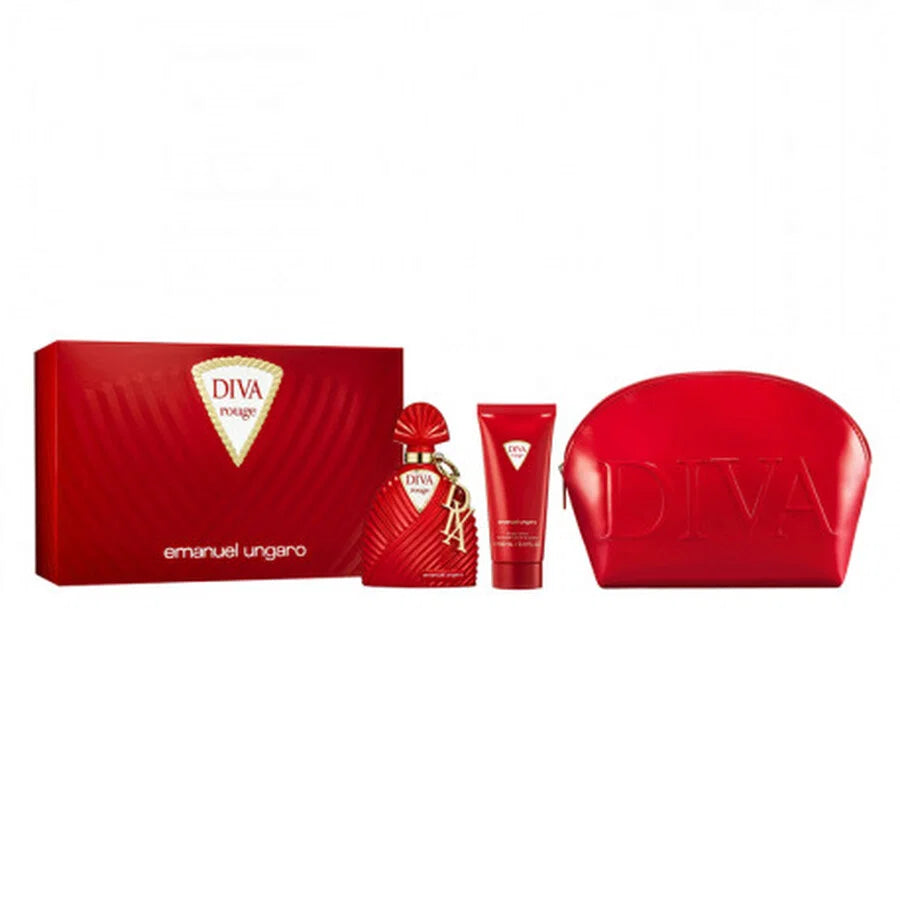 Emanuel Ungaro Diva Rouge Perfume Gift Set for Women, 3 Pieces – product image