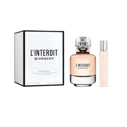 Givenchy L'Interdit Coffret Cadeau pour Femme – EDP 80ml + Mini 12,5ml