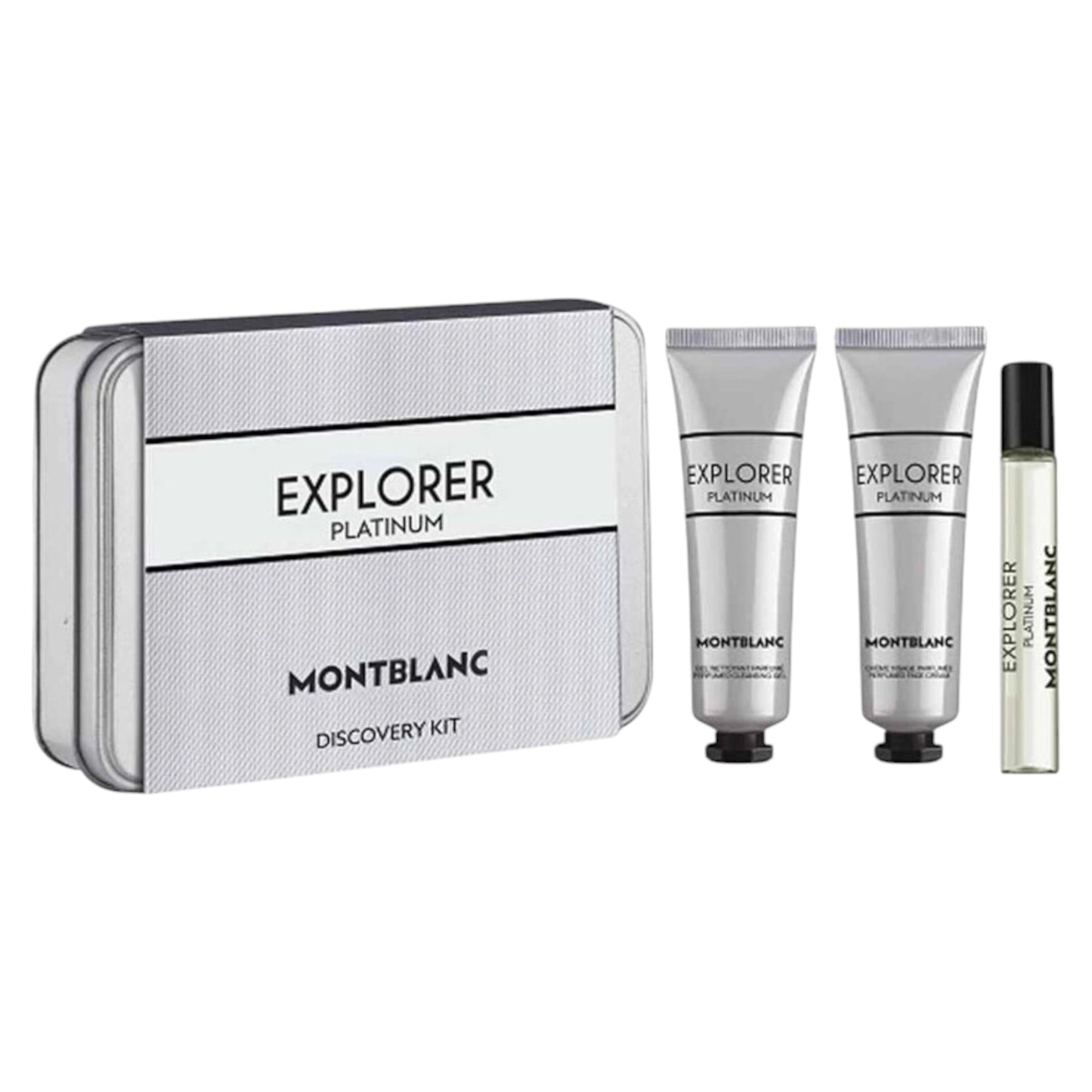 Montblanc Explorer Platinum Eau de Parfum 7,5 ml + Gesichtscreme 30 ml + Duschgel 30 ml Set für Herren