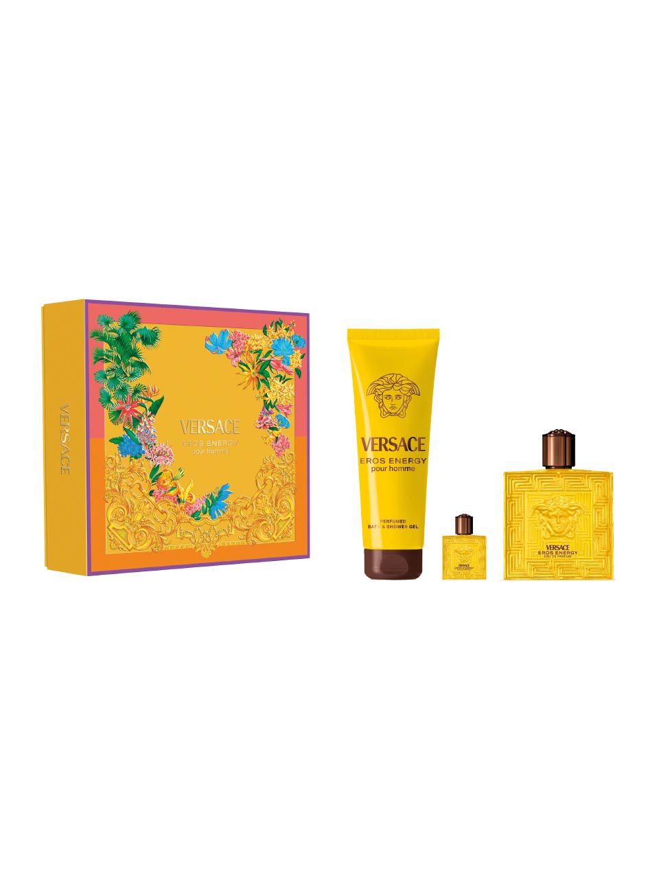Set Versace: Eros Energy, Eau De Parfum, Für Herren, 100 ml + Eros Energy, Eau De Parfum, Für Herren, 5 ml + Eros Energy, Duschgel, 150 ml