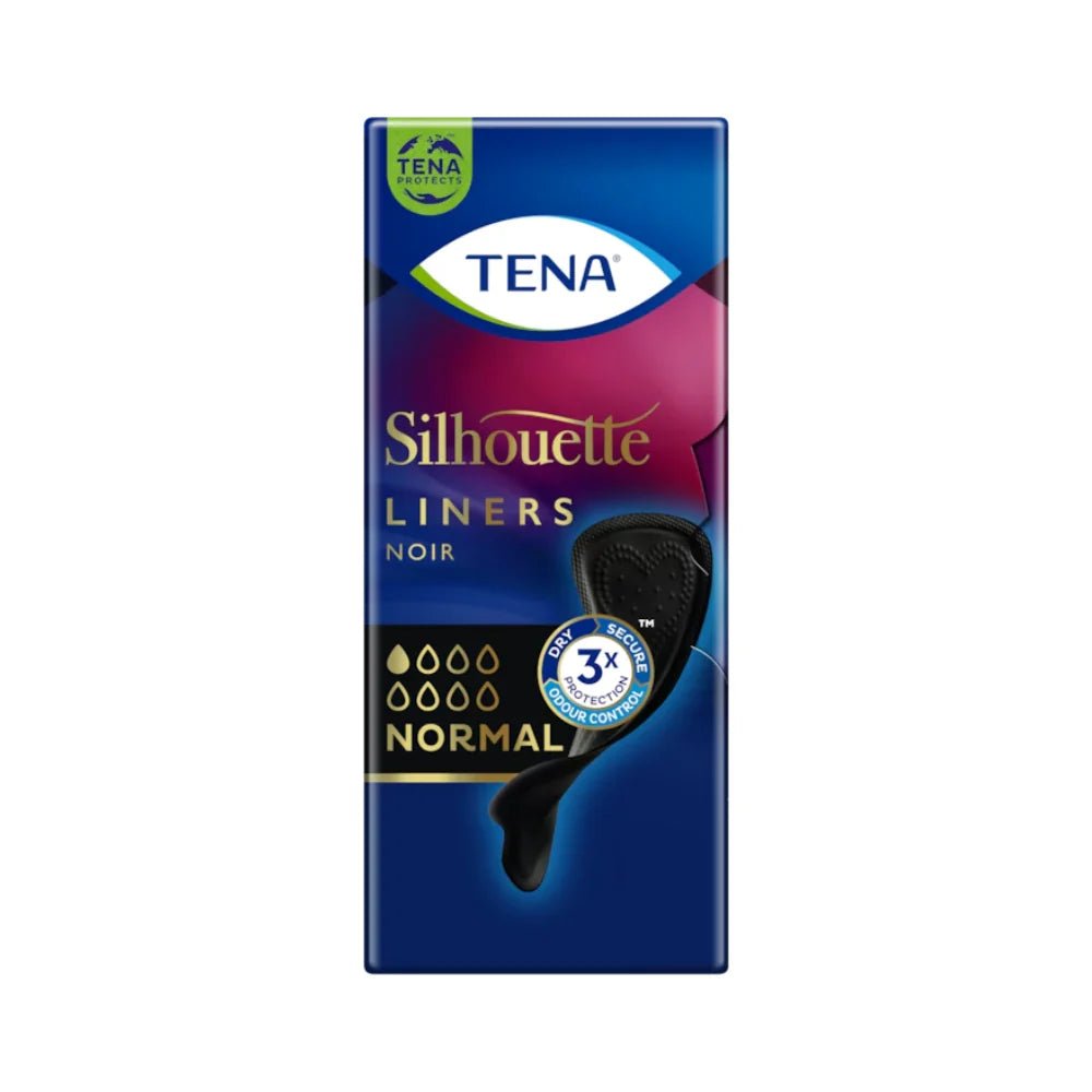TENA Silhouette Black Protective Slips Normal Pack of 26 absorbent discreet protective underwear for women