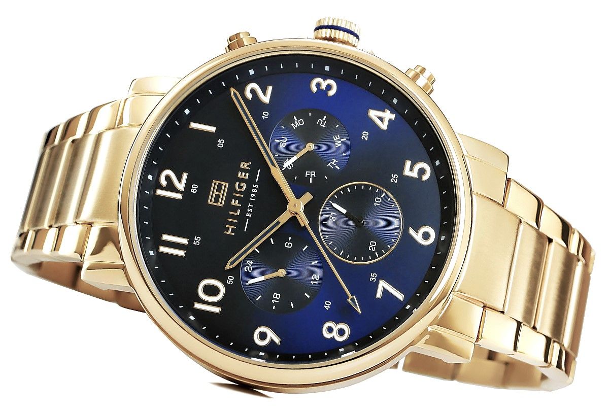 Tommy Hilfiger Daniel 1710384 Men’s Watch Stainless Steel Chronograph with Blue Dial - Afanaya
