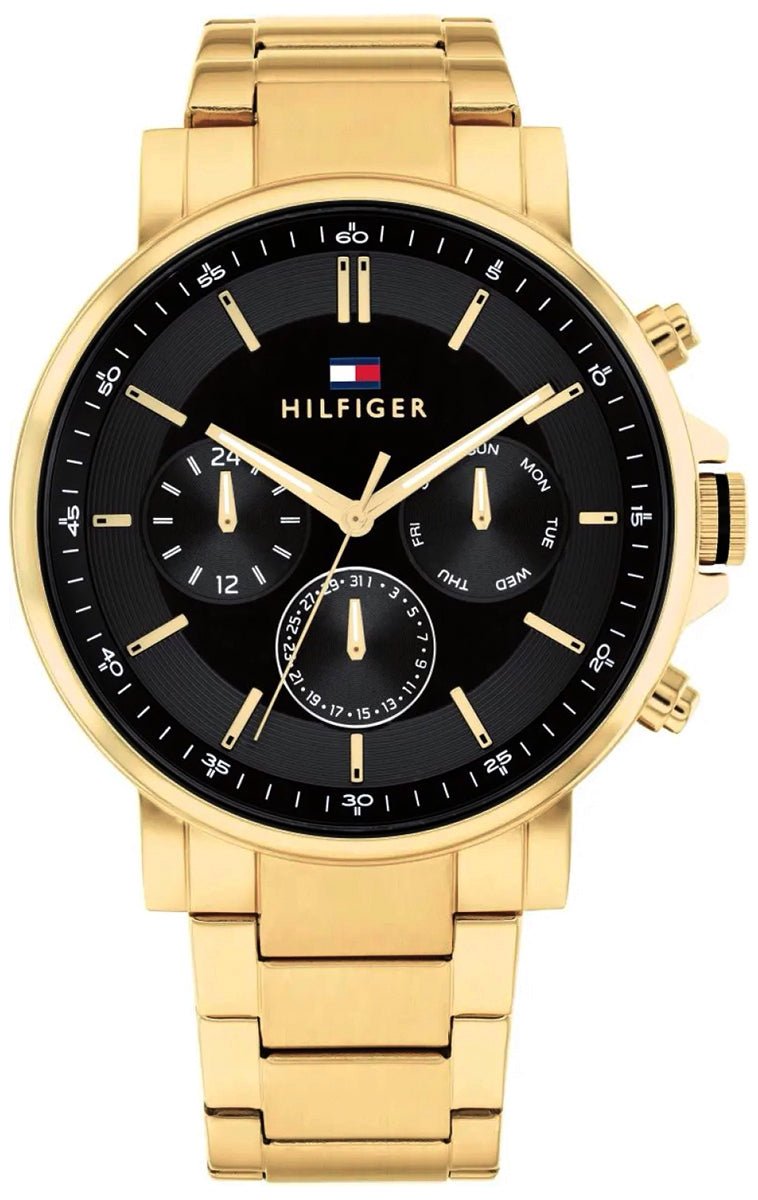 Tommy Hilfiger Kyle 1791632 Men’s Chronograph Watch Stainless Steel Silver with Original Box - Afanaya