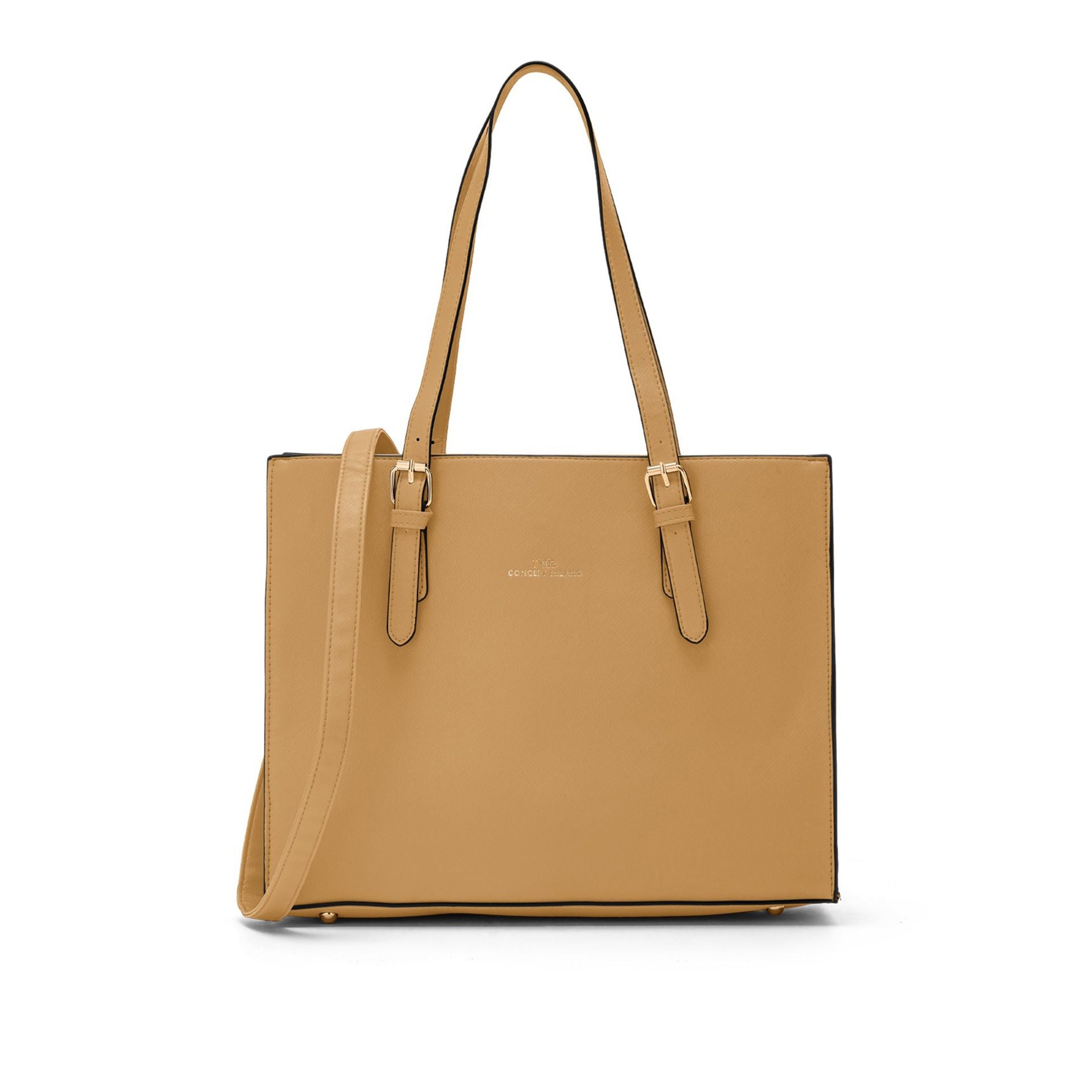 Twig Shelley SHY02 Women’s Shoulder Bag Elegant Brown Faux Leather Handbag - Afanaya