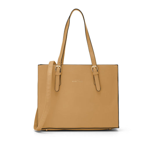 Twig Shelley SHY02 Women’s Shoulder Bag Elegant Brown Faux Leather Handbag - Afanaya