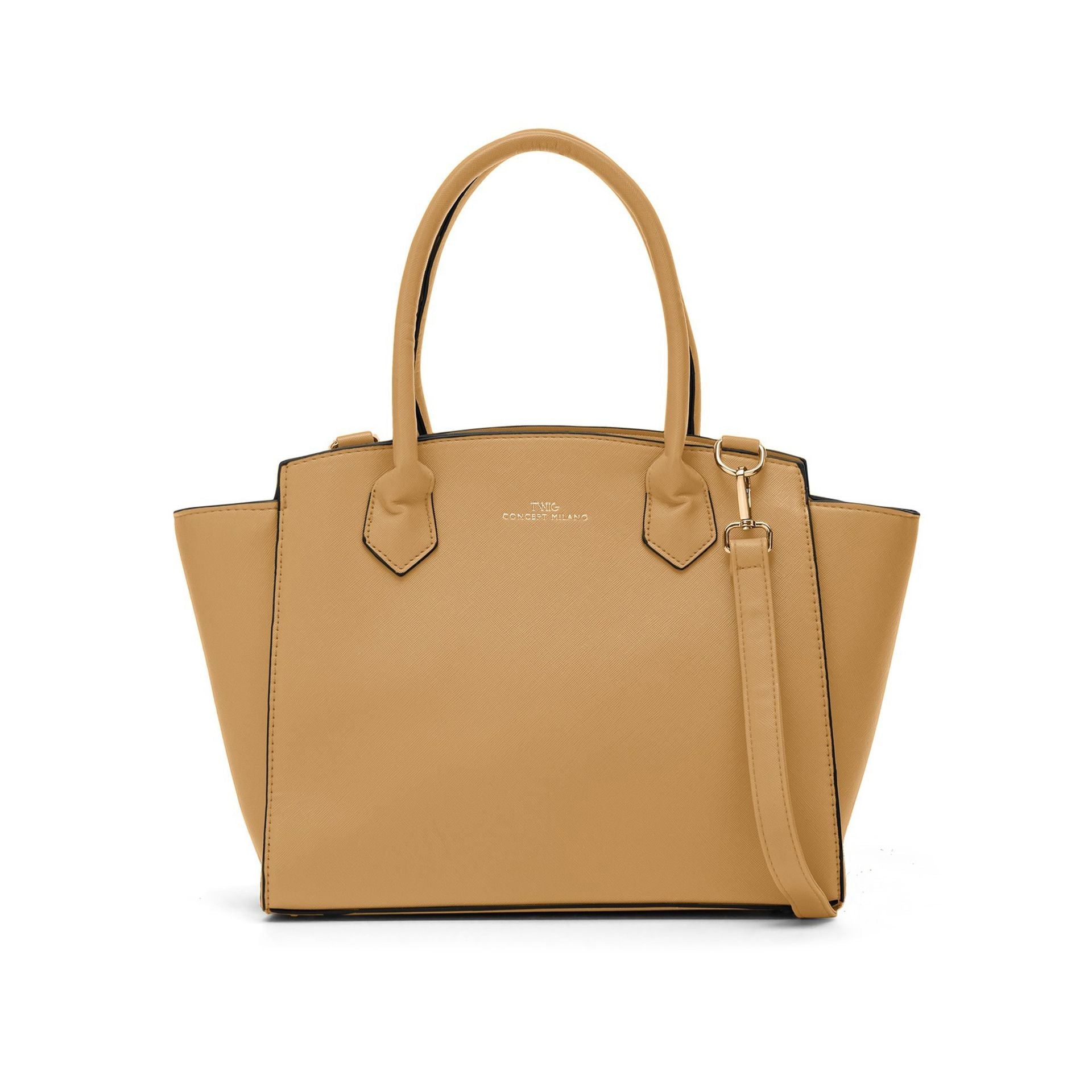 Twig Brown Women’s Shoulder Bag Bolena BOL02 Elegant Faux Leather Handbag - Afanaya
