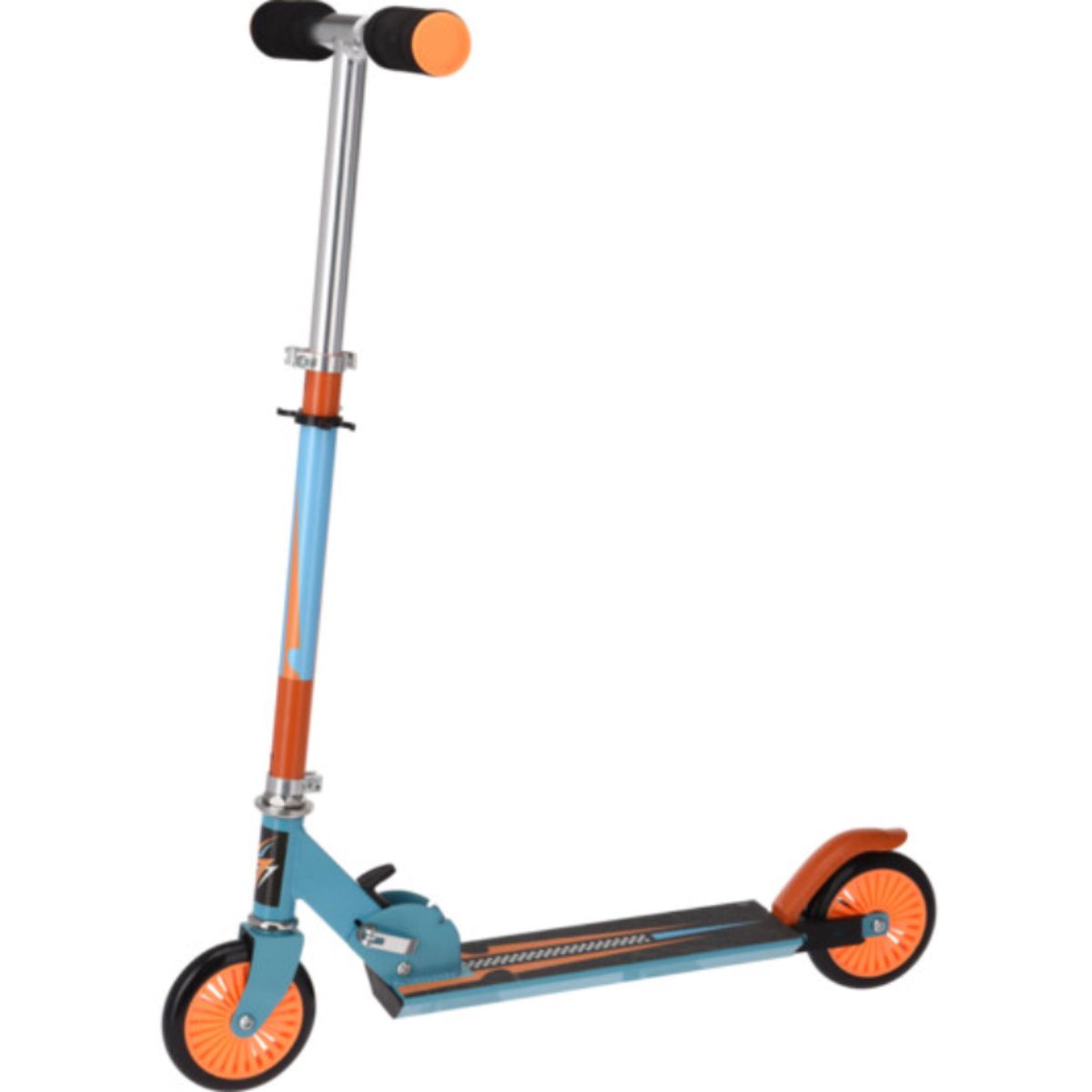Xq Max Opvouwbare Step Met Voetrem - Blauw Met Oranje - Afanaya